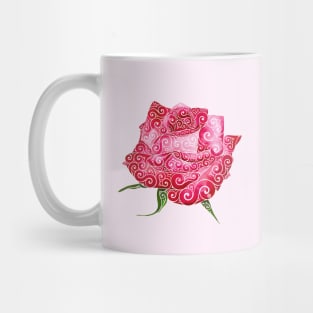 Swirly Rose Mug